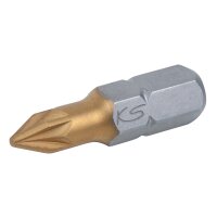 1/4" TiN Bit, 25mm, PZ2