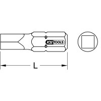 1/4" Vierkant-Bit #3, 25mm, S2