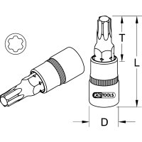 1/4" Bit-Stecknuss TorxPlus, IP10