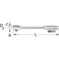 3/4" Umschaltknarre, 72 Zahn