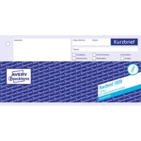 Kurzbrief, 21x10,5cm, Blaupapier, 100 Blatt A