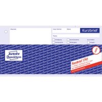 Kurzbrief, 21x10,5cm, selbstdurchschreibend, 