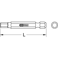 1/4" Bit Innensechskant, 50mm, 8mm, 5er Pack