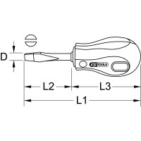 ERGOTORQUE Schlitz-Schraubendreher, kurz, 4mm