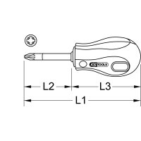 ERGOTORQUE Schraubendreher, kurz, PZ1