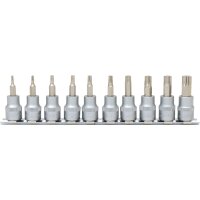 3/8" Bit-Stecknuss-Satz Torx, 10-tlg, T10-T55