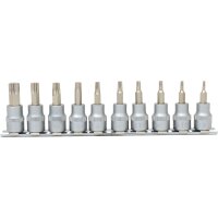 3/8" Bit-Stecknuss-Satz Torx, 10-tlg, T10-T55