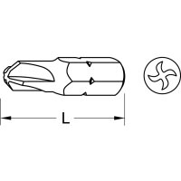 1/4" Bit Torq-Set®, 25mm, 1/4"