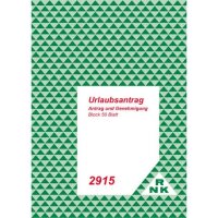 RNK-Verlag Urlaubsantrag Formularbuch 2915