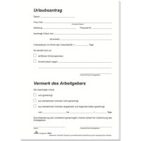 Urlaubsantrag - Block - SD, DIN A5, 2 x 40 Bl