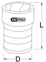 1/2" Spiral-Profil-Kraft-Stecknuss, 22mm