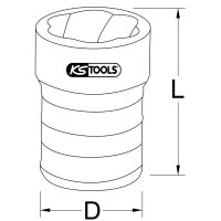 1/2" Spiral-Profil-Kraft-Stecknuss, 21mm