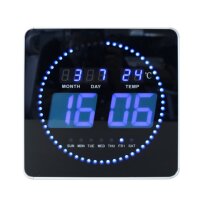 unilux digitale Wanduhr Flo schwarz Alum gallery