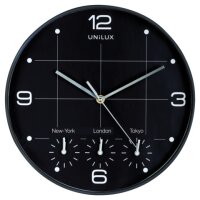 unilux Wanduhr Ontime schwarz Kunststoff gallery