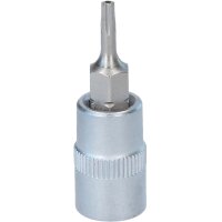 1/4" Bit-Stecknuss, Fünfstern mit Stirnlochbohrung, TS8
