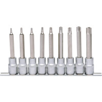 1/2" Bit-Stecknuss-Satz, lang, 9-tlg, TB20-TB60 mit Stirnlochbohrung