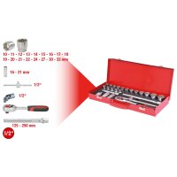 1/2" Steckschlüssel-Satz, 24-tlg