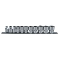 3/8&quot; CHROMEplus 6-kant-Stecknuss-Satz, 11-tlg...