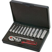 1/4" CHROMEplus Steckschlüssel-Satz, 13-tlg
