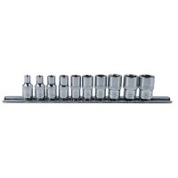 1/4&quot; CHROMEplus Sechskant-Stecknuss-Satz, 10-tlg...