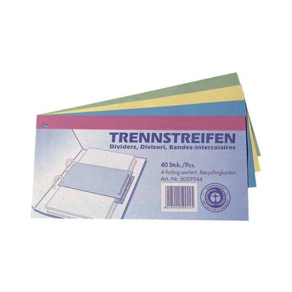 Trennstreifen - 190 g/qm Karton, sortiert, 40 Stück