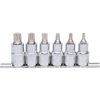 1/2" CHROMEplus Bit-Stecknuss-Satz XZN, 6-tlg M5-M14