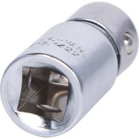 1/4" CHROMEplus Bit-Adapter-Stecknuss,für Bits 1/4"mit Spannring