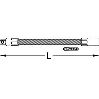 1/4" CHROMEplus Flexible Verlängerung, 150mm