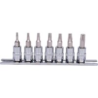 1/4" CHROMEplus Bit-Stecknuss-Satz Torx, 7-tlg, T10-T40