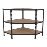 Metalleckregal  900x900x500 mm, Holztablett 2