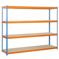 Industrieregal  2000x1800x450 mm, 4 Holzregale 2