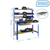 Werkstattwerkbank  1210x610 mm, Tragf&au gallery