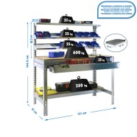 Werkstattwerkbank  1210x610 mm, Tragf&au gallery