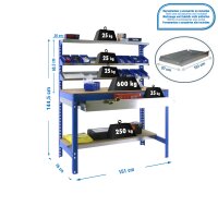 Werkstatt-Werkbank  1510x760 mm, Tragf&a gallery