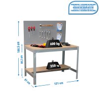 Werkstattwerkbank  1210x610 mm, Tragf&au gallery