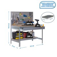Werkstatt-Werkbank  1210x610 mm, Tragf&a gallery