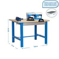 Werkstatttisch  1500x750 mm, MDF-Platte  gallery