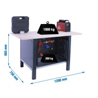 Industriewerkbank mit Kabine  1200x750 m gallery
