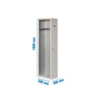 Metallumkleideraum  1800x300x500 mm, 1 T gallery