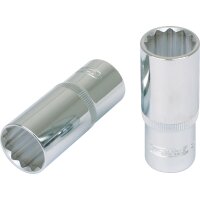1/2" CHROMEplus 12-kant-Stecknuss, lang, 16mm