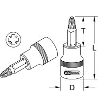 1/2" CHROMEplus Bit-Stecknuss, PZ4