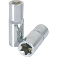 1/4" CHROMEplus Torx-E-Stecknuss, lang, E4