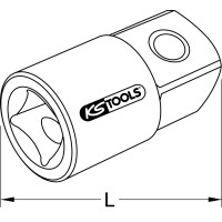 CHROMEplus Reduzieradapter 3/4"F x 1/2"M
