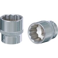 3/8" CHROMEplus 12-kant-Stecknuss, 9mm