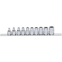3/8" CHROMEplus Torx-E Stecknuss-Satz, 10-tlg