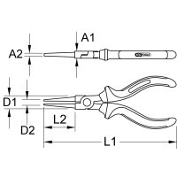 BERYLLIUMplus Rundzange 200 mm