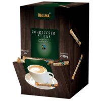 HELLMA Fairtrade Rohrohrzucker-Sticks 500x4,0 g