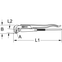 BERYLLIUMplus Rohrzange, schwedisches Modell 2"