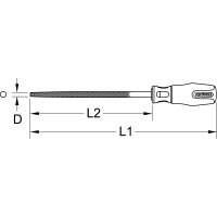 BERYLLIUMplus Rundfeile Hieb 3