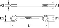 BRONZEplus Doppel-Ringschlüssel gerade 6x7 mm